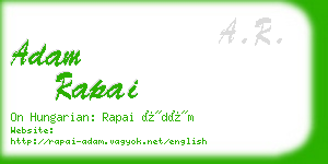 adam rapai business card